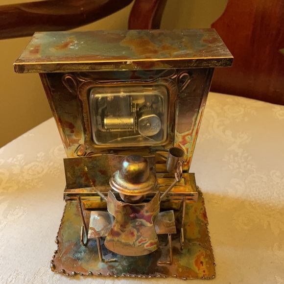 Artisan Other Vintage Artisan Windup Copper Music Box Plays The
